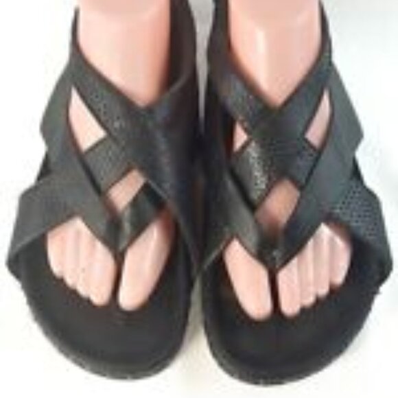 L.A.M.B Black Studded Leather Strappy Sandals Rare Goth Sandals Women's Size 8.5 - Picture 2 of 8